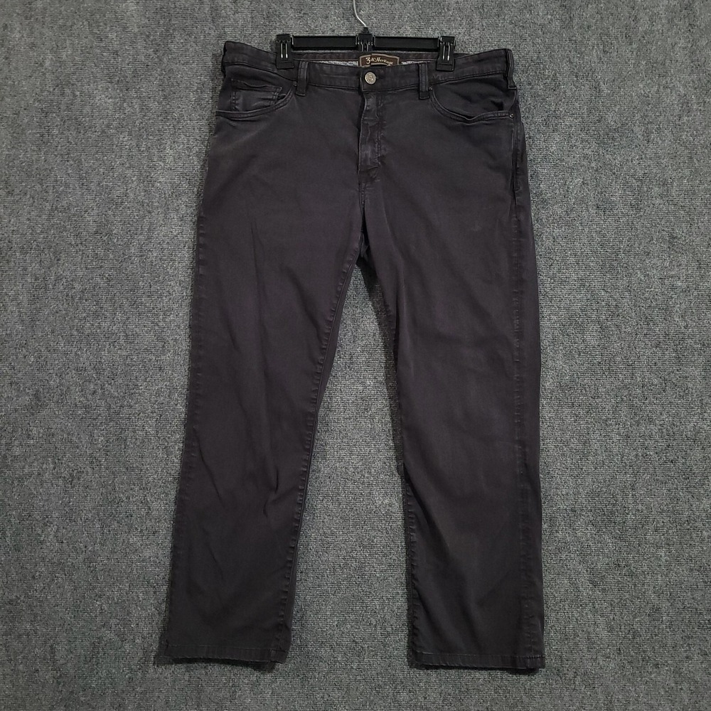 34 Heritage Pants Mens 38x34 (Fits38x28) Blue Charisma Stretch Straight Leg